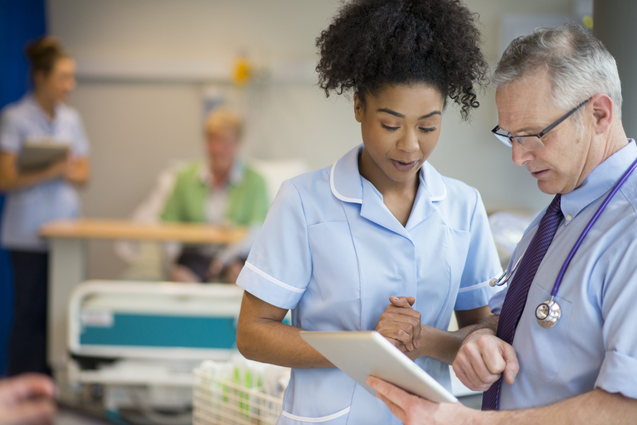 young nurse with doctor