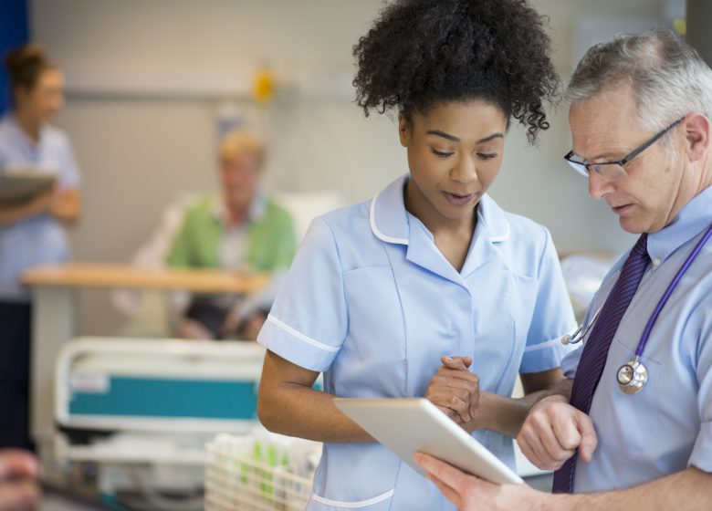 young nurse with doctor